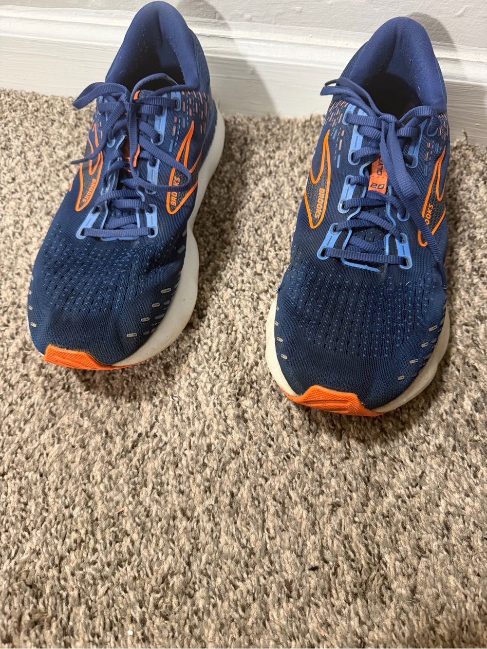 Brooks Kids Navy and Orange Running Sneakers